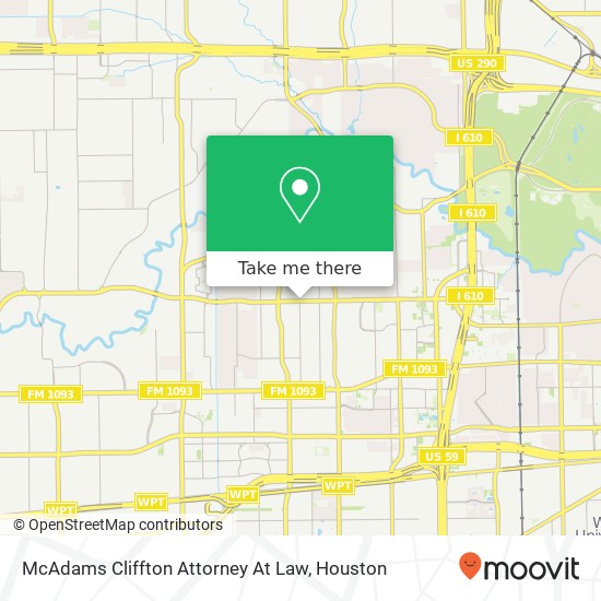 Mapa de McAdams Cliffton Attorney At Law