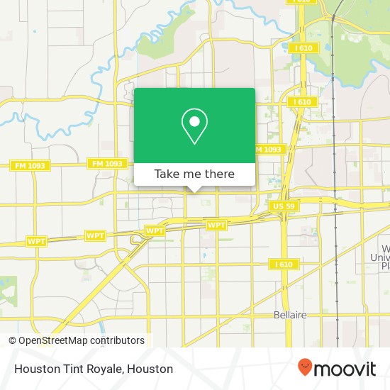 Houston Tint Royale map