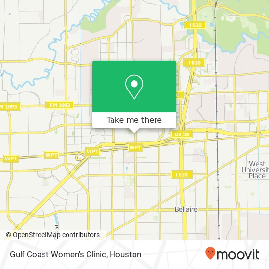 Mapa de Gulf Coast Women's Clinic