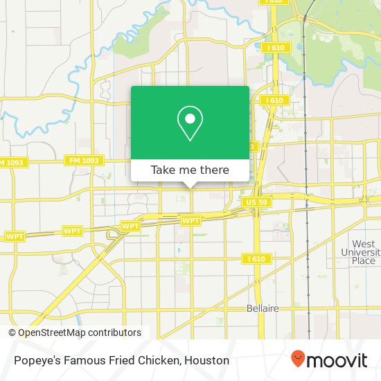 Popeye's Famous Fried Chicken map