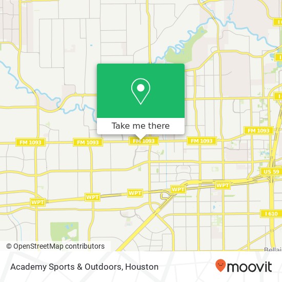 Mapa de Academy Sports & Outdoors