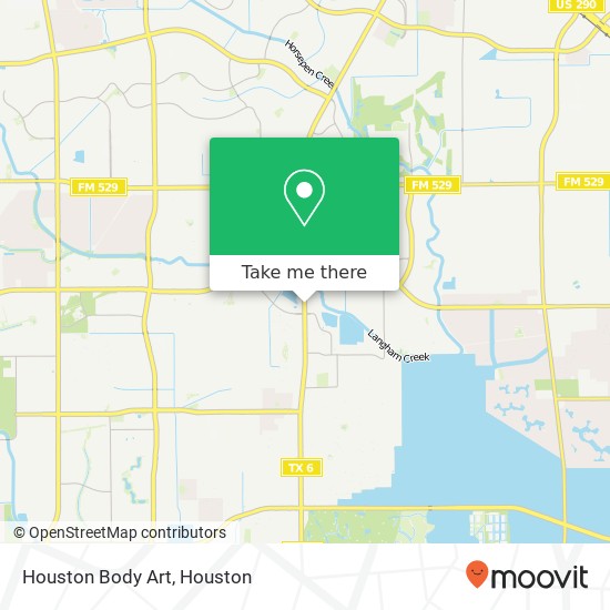 Houston Body Art map