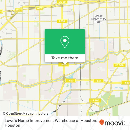 Mapa de Lowe's Home Improvement Warehouse of Houston