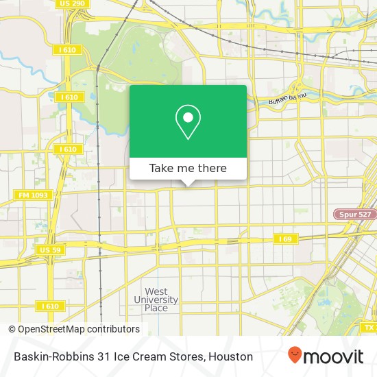 Mapa de Baskin-Robbins 31 Ice Cream Stores