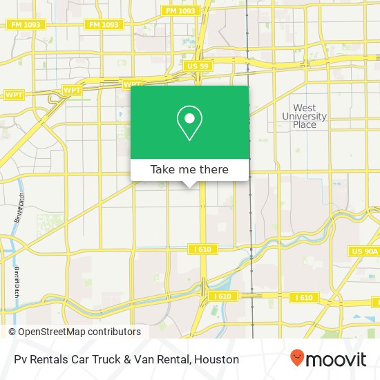 Pv Rentals Car Truck & Van Rental map