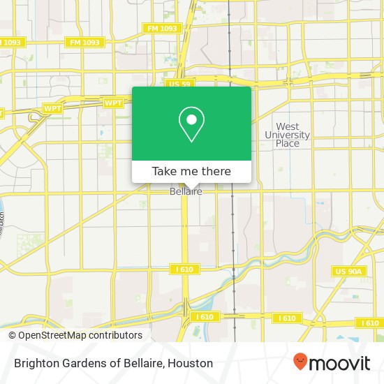 Mapa de Brighton Gardens of Bellaire