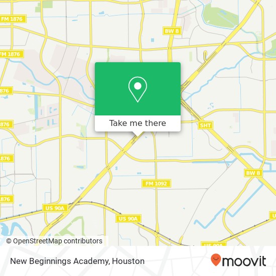 New Beginnings Academy map