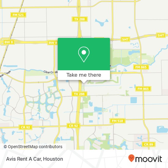 Avis Rent A Car map