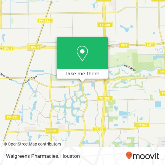 Mapa de Walgreens Pharmacies