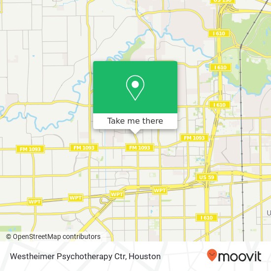 Westheimer Psychotherapy Ctr map