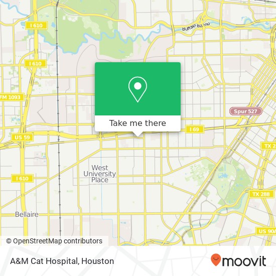 Mapa de A&M Cat Hospital