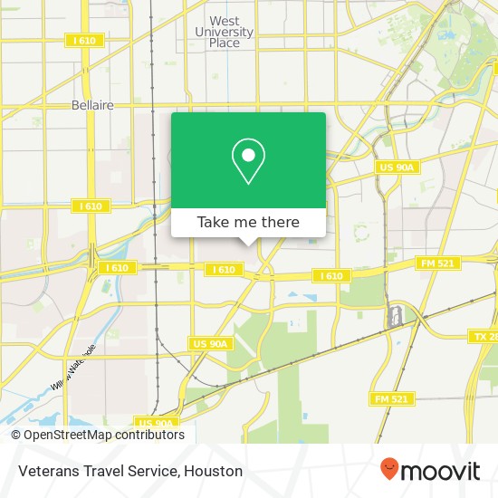 Mapa de Veterans Travel Service