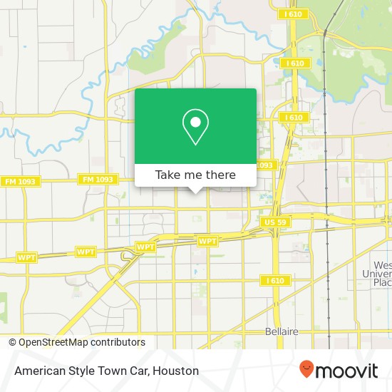 Mapa de American Style Town Car