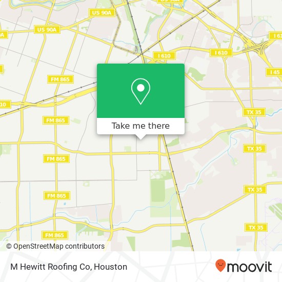 M Hewitt Roofing Co map