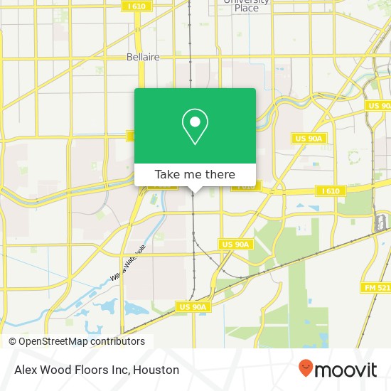 Alex Wood Floors Inc map