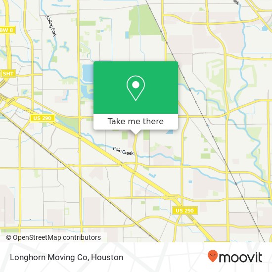 Longhorn Moving Co map