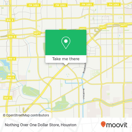 Mapa de Nothing Over One Dollar Store