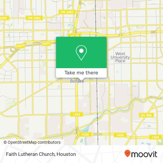 Faith Lutheran Church map