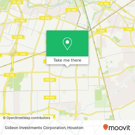 Mapa de Gideon Investments Corporation