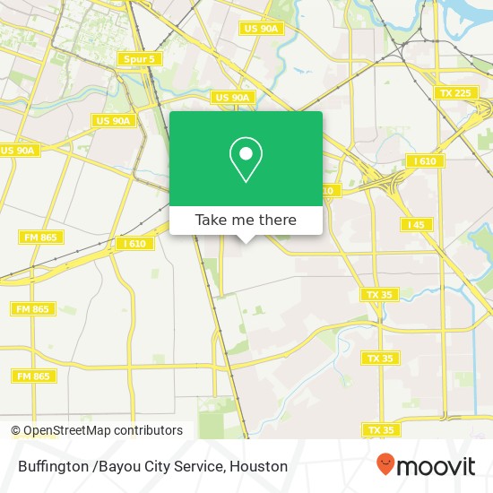 Buffington /Bayou City Service map