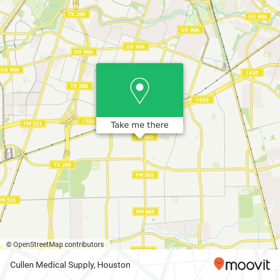 Mapa de Cullen Medical Supply