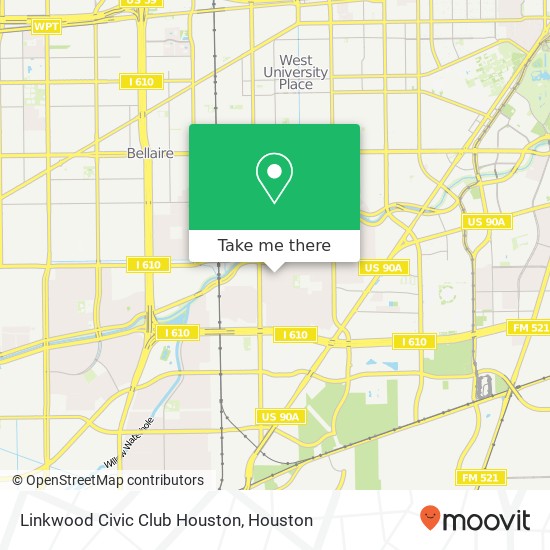 Mapa de Linkwood Civic Club Houston