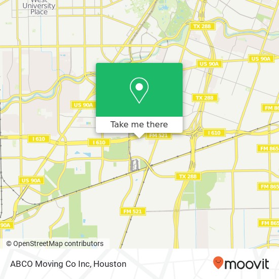 Mapa de ABCO Moving Co Inc