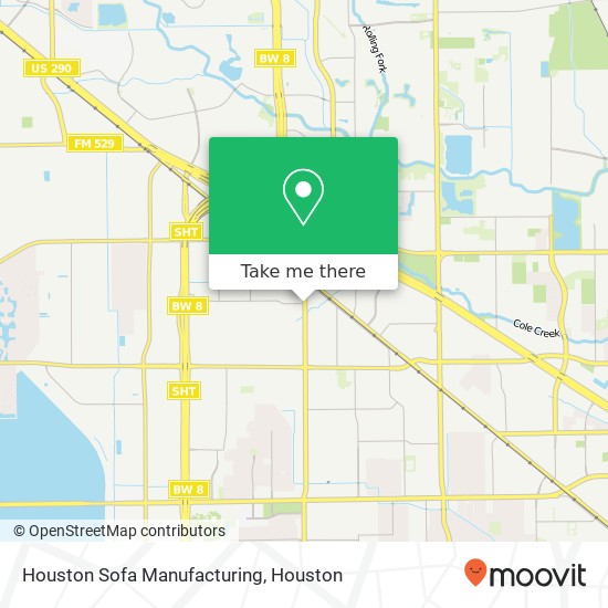 Houston Sofa Manufacturing map