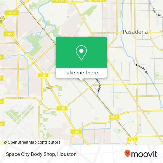 Space City Body Shop map