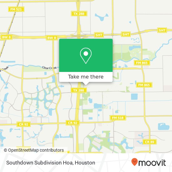 Mapa de Southdown Subdivision Hoa