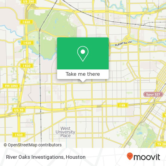 River Oaks Investigations map