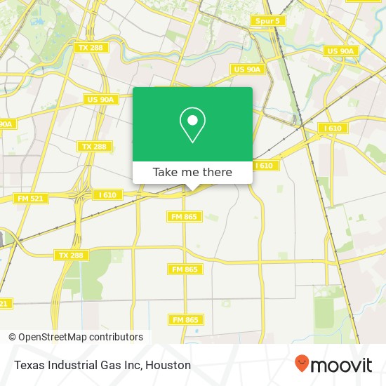 Texas Industrial Gas Inc map