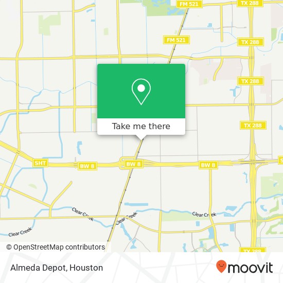 Almeda Depot map