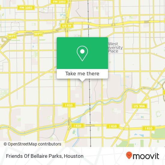 Mapa de Friends Of Bellaire Parks