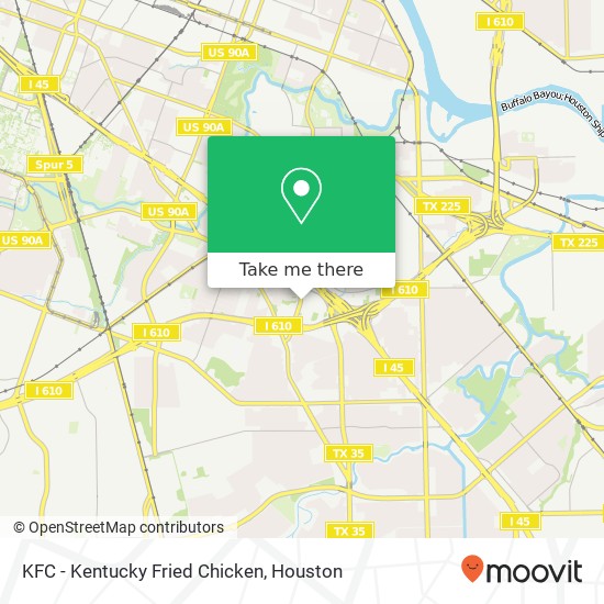 KFC - Kentucky Fried Chicken map