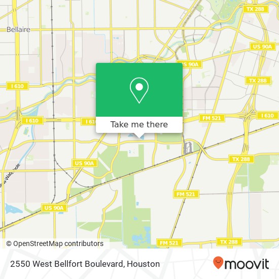 Mapa de 2550 West Bellfort Boulevard