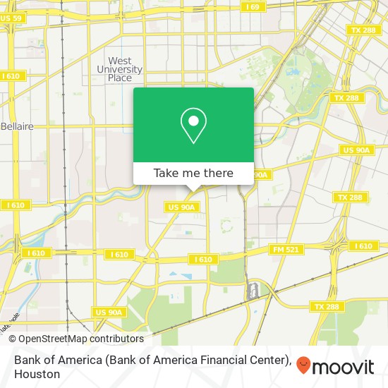 Mapa de Bank of America (Bank of America Financial Center)