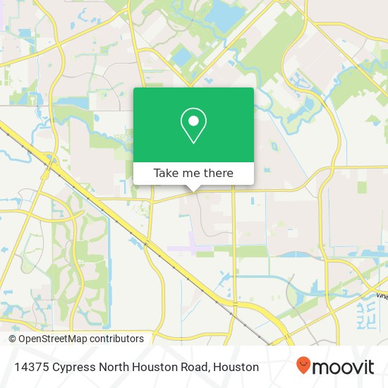 14375 Cypress North Houston Road map