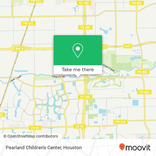 Mapa de Pearland Children's Center