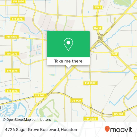 Mapa de 4726 Sugar Grove Boulevard