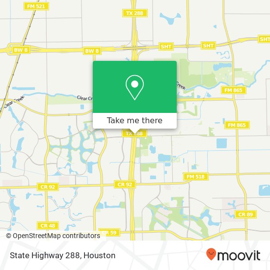 State Highway 288 map