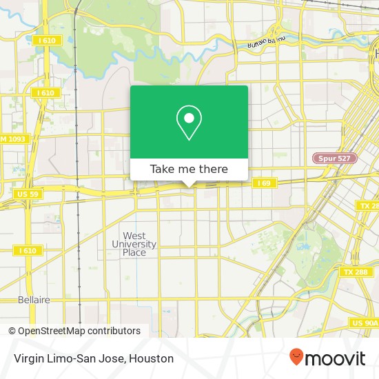 Virgin Limo-San Jose map