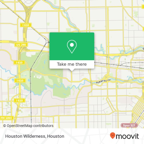 Houston Wilderness map