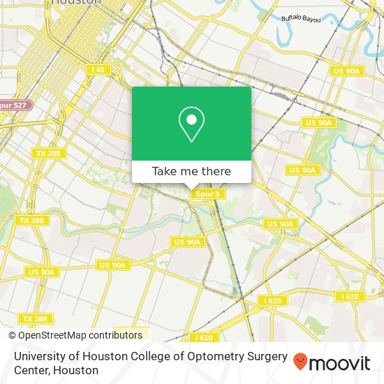 Mapa de University of Houston College of Optometry Surgery Center