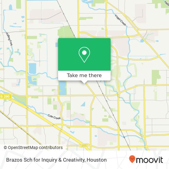 Brazos Sch for Inquiry & Creativity map