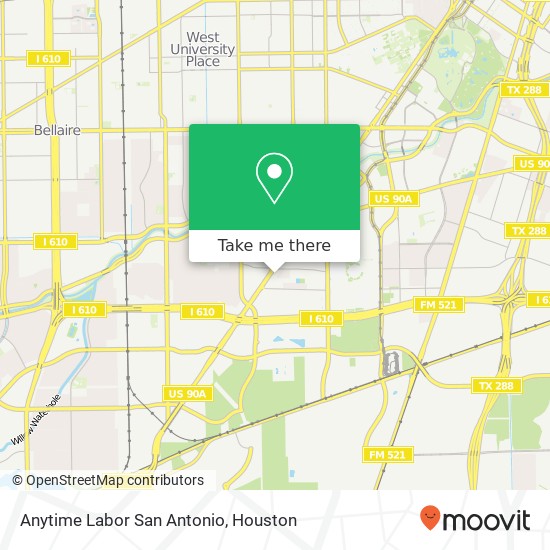 Mapa de Anytime Labor San Antonio