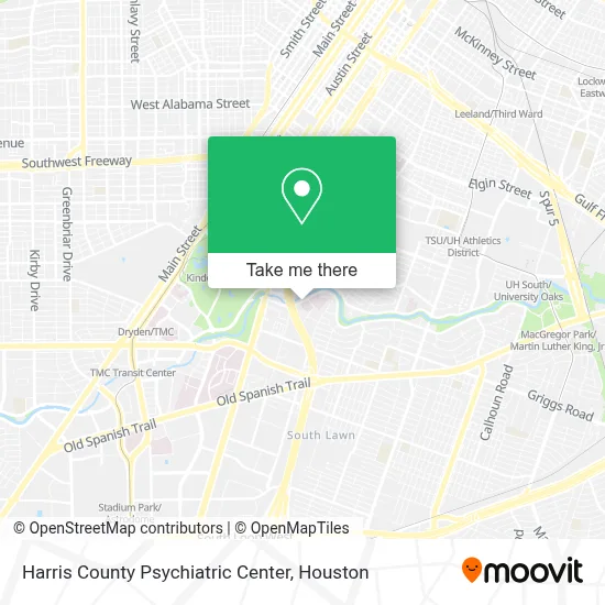 Harris County Psychiatric Center map