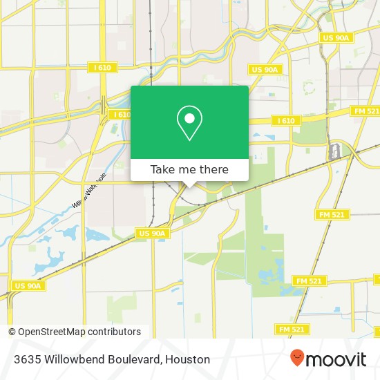 Mapa de 3635 Willowbend Boulevard