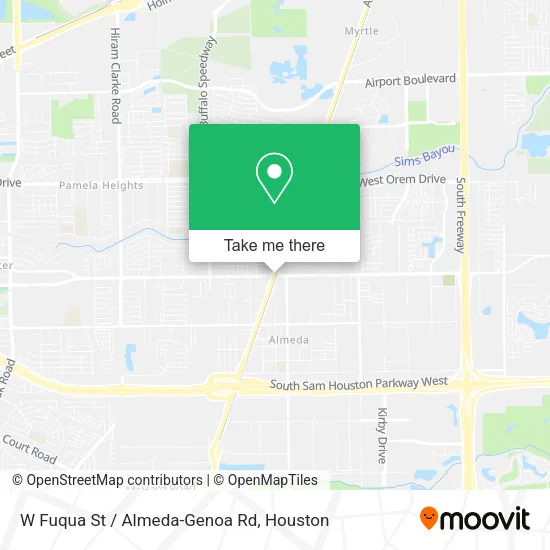 Mapa de W Fuqua St / Almeda-Genoa Rd