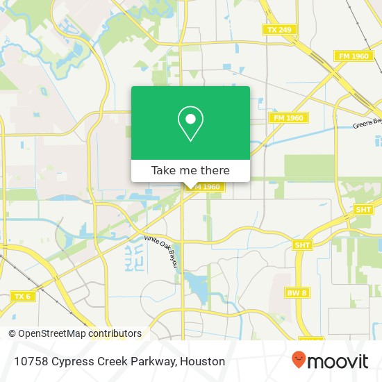 Mapa de 10758 Cypress Creek Parkway